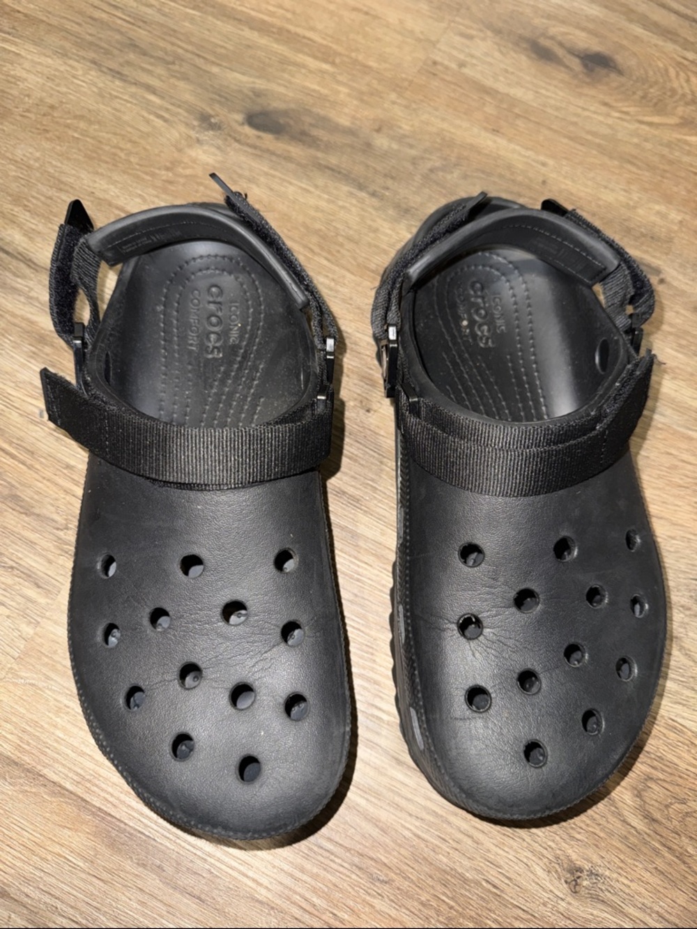 Crocs Classic Hiker Clogs in black, size - M10/W12